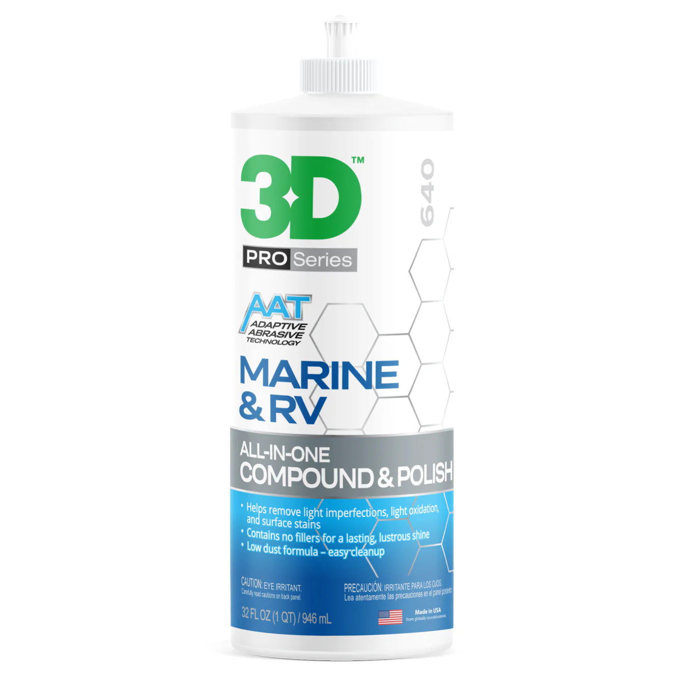 640 Marine & RV All-In-One Compound & Polish 32oz