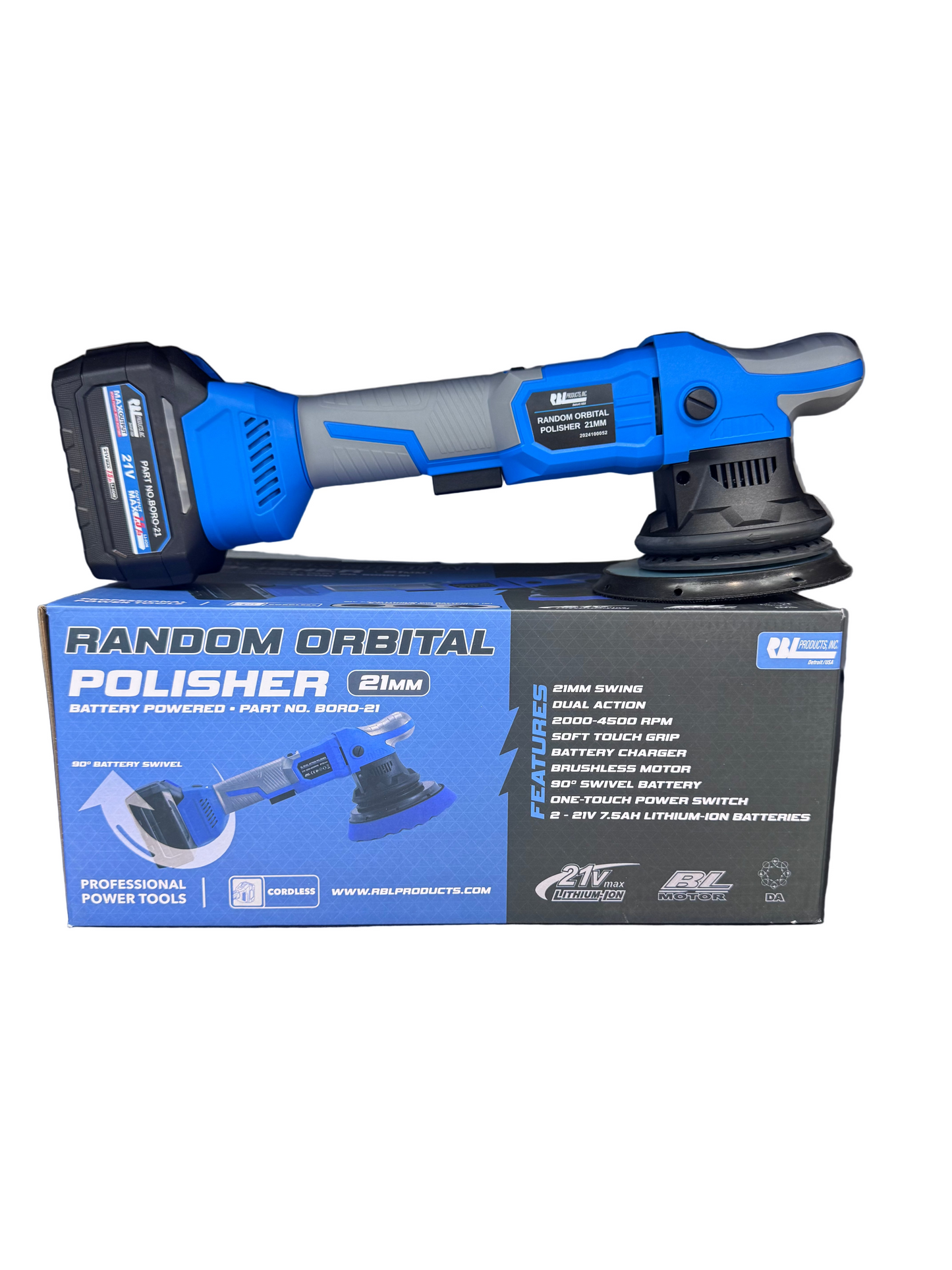 Random Orbital Polisher 21mm Cordless