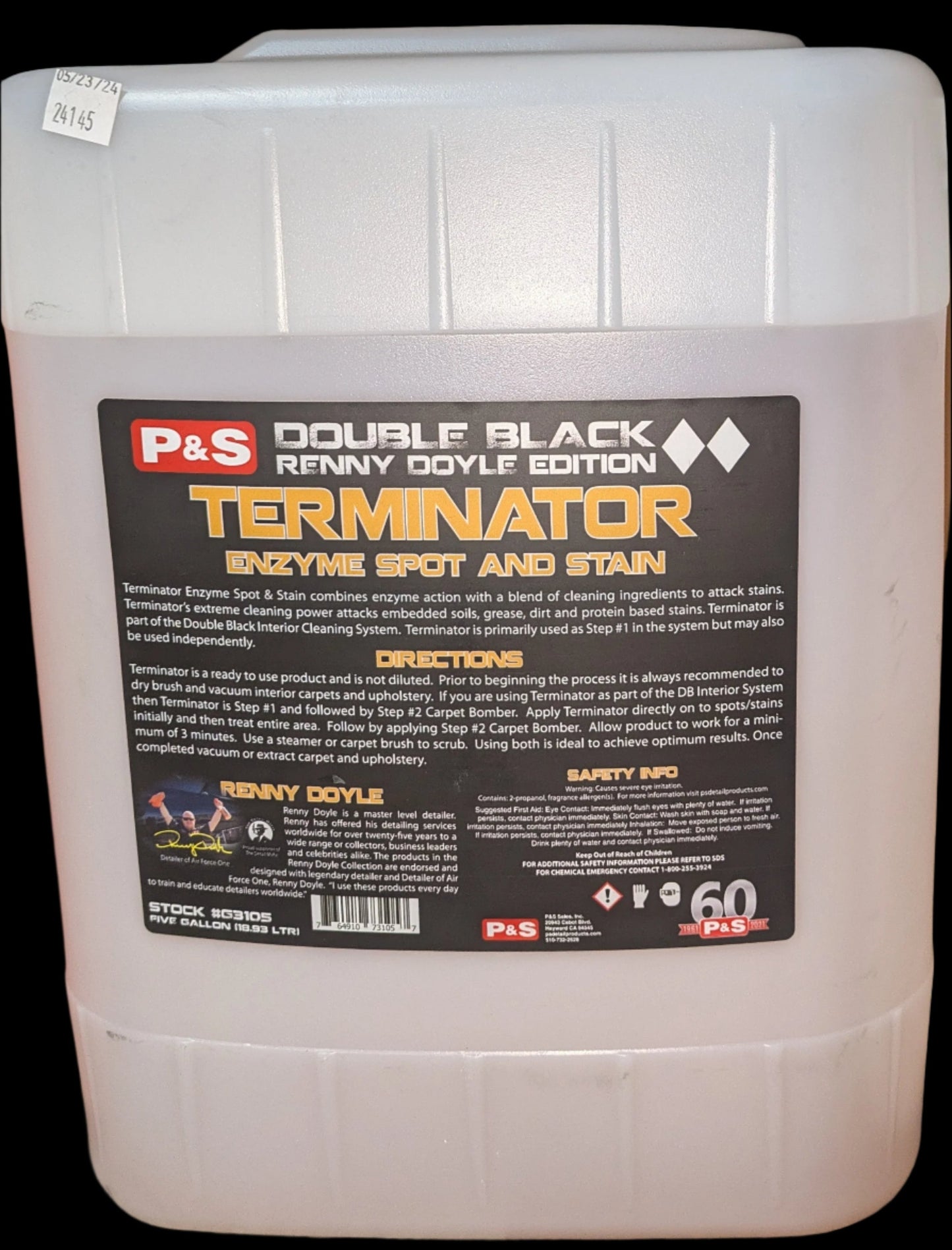 Terminator Enzyme Spot & Stain Remover 5 Gallon  - Not Available for Shipping