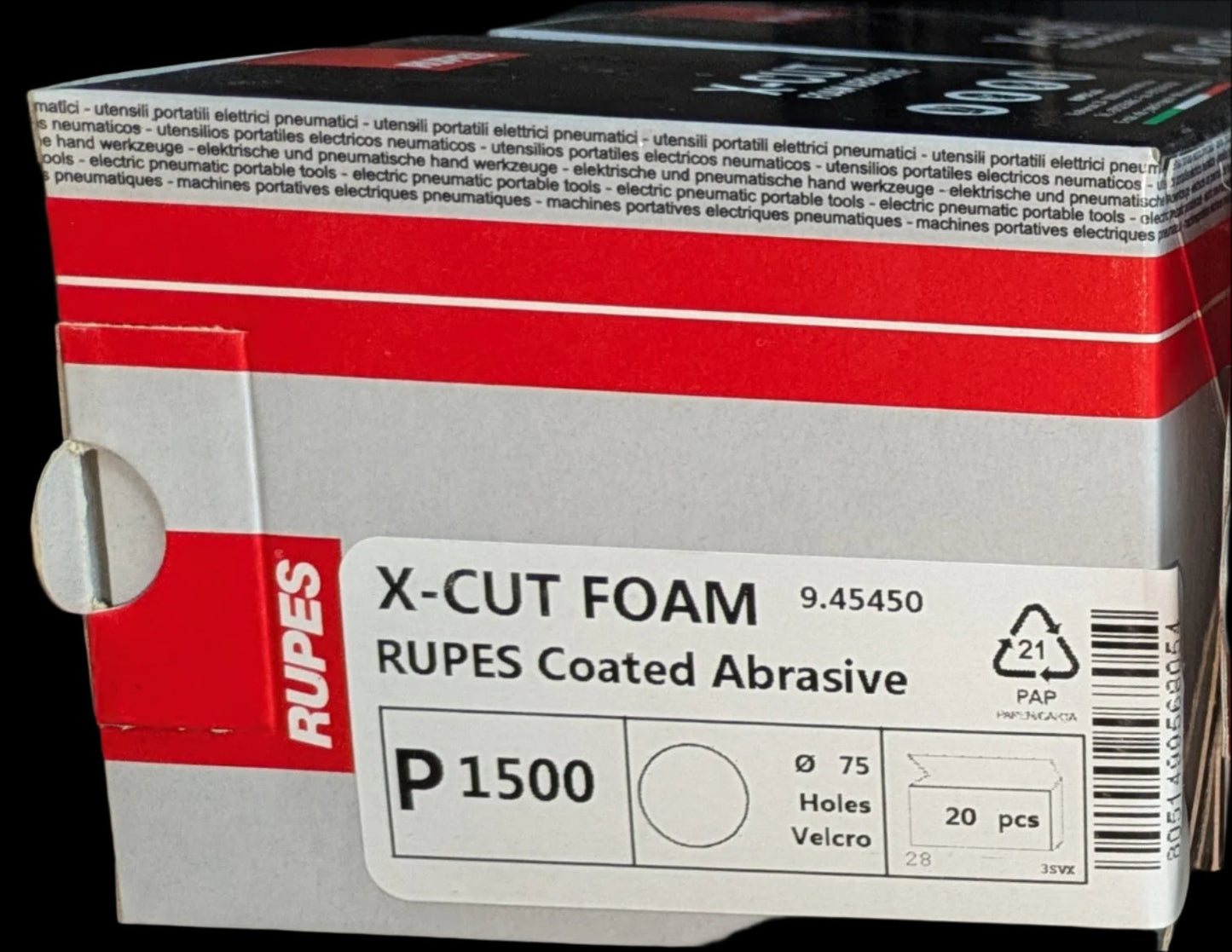 Rupes X-Cut Foam 3" P1500 20/Pack