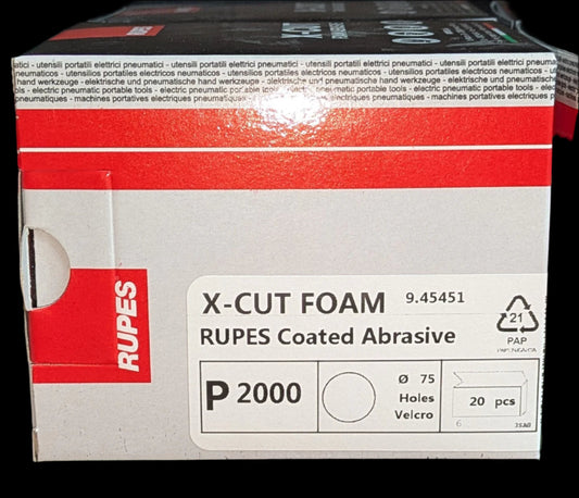 Rupes X-Cut Foam 3" P2000 20/Pack