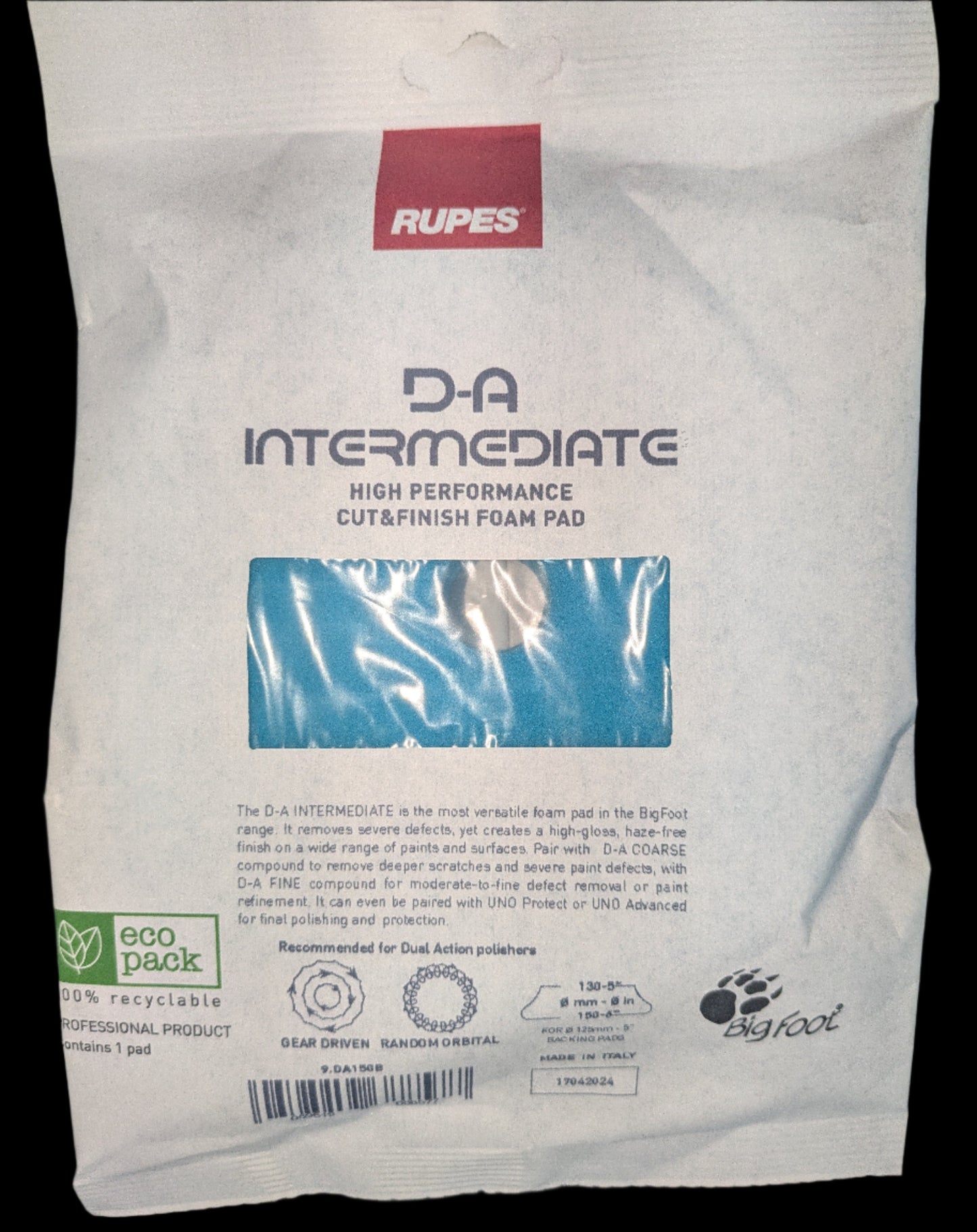 DA Intermediate Cut & Finish Foam Pad 5"