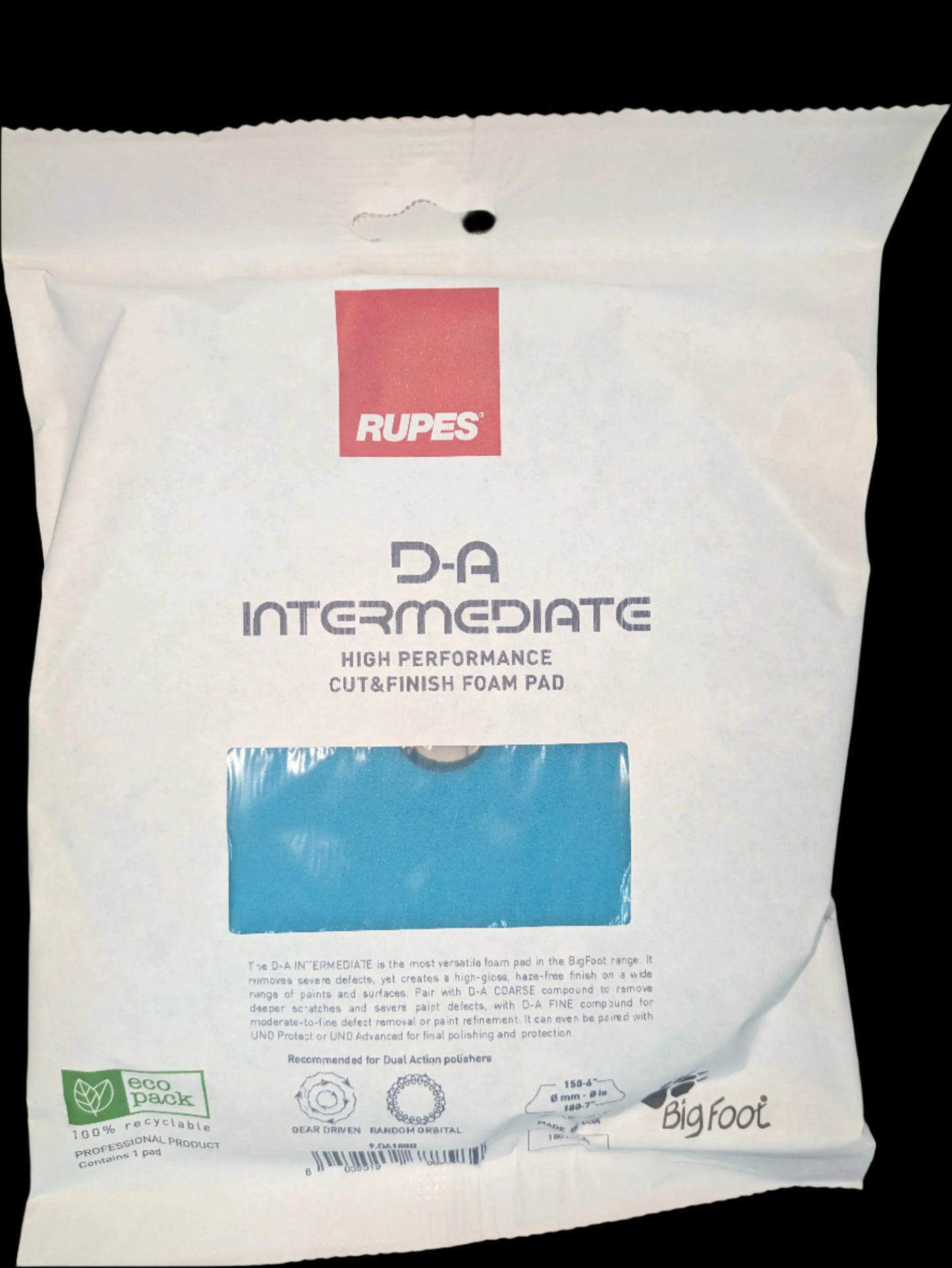 DA Intermediate Cut & Finish Foam Pad 6"