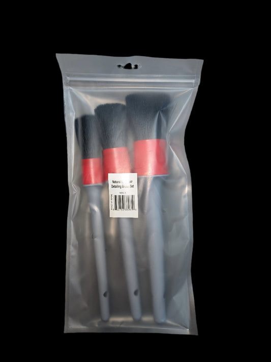 3 Piece Natural Boar Bristle Detailing Brush Set