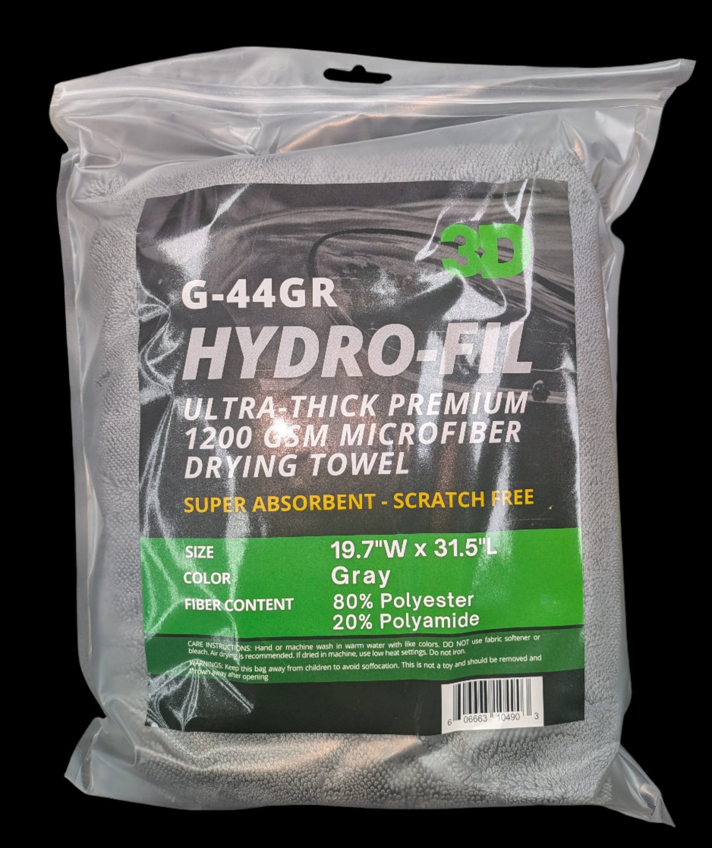 Hydro-Fil MF Drying Towel 1200 GSM Gray