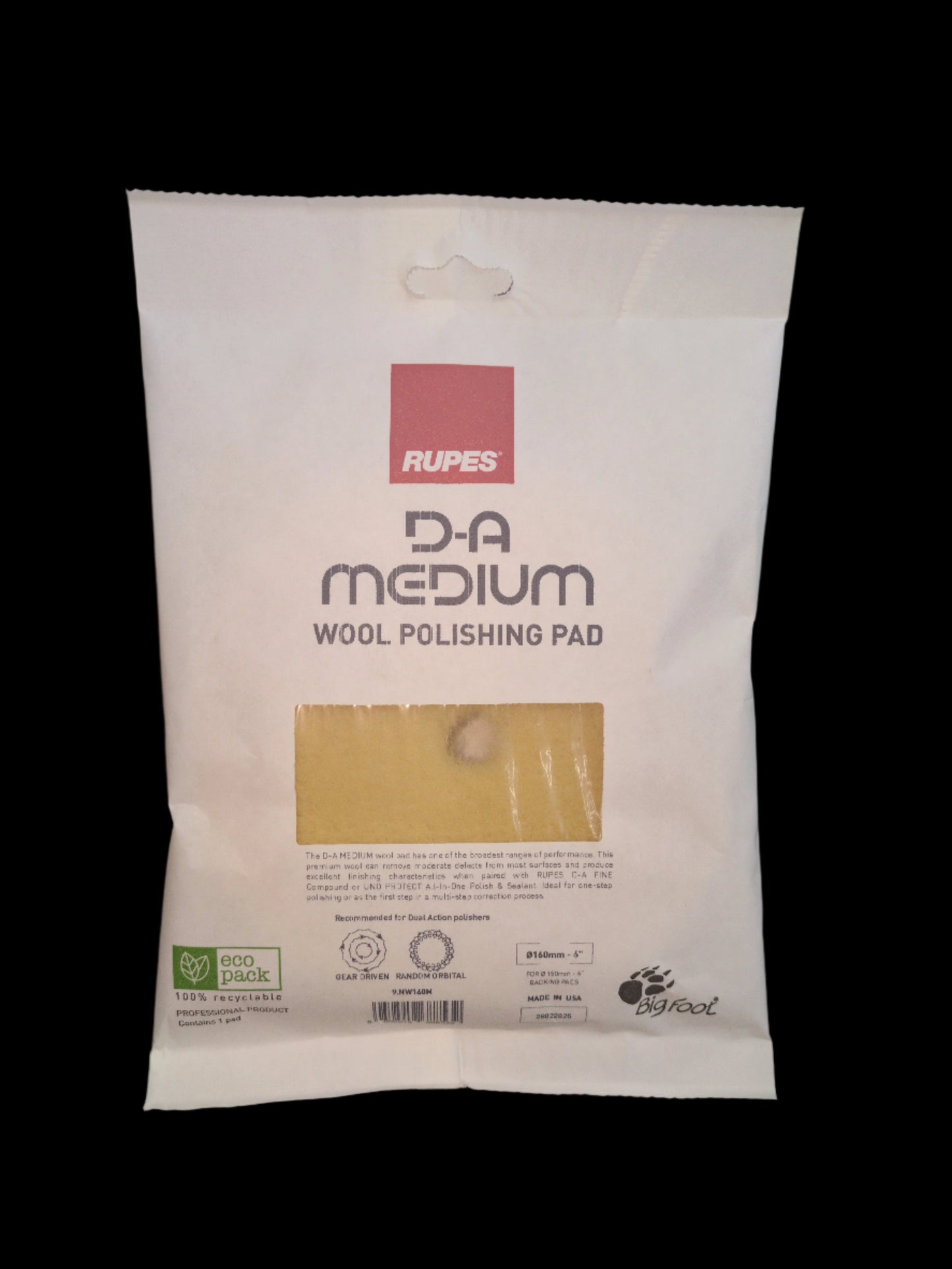 DA Medium Wool Polishing Pad 6"