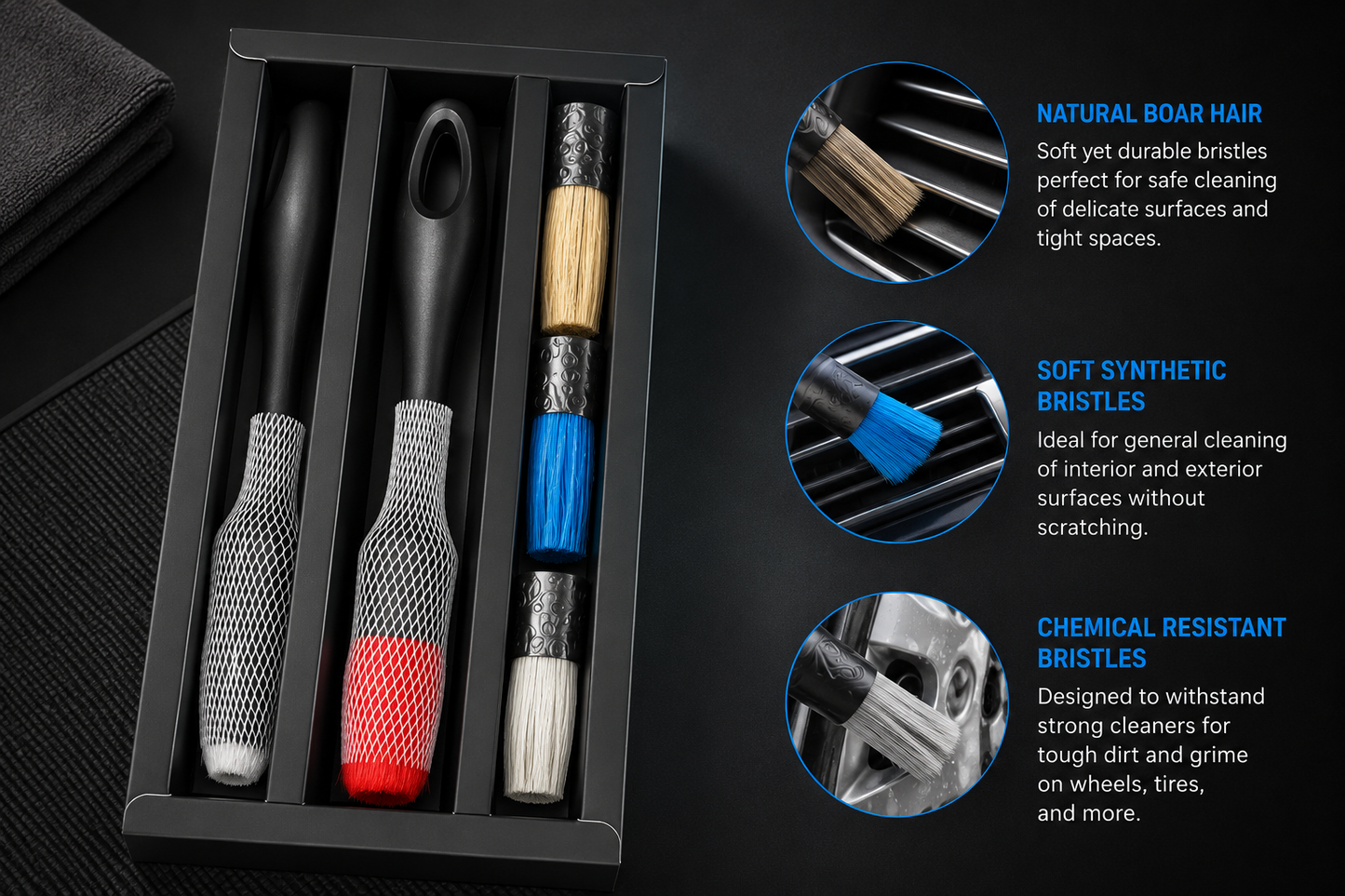 5 Bristle Detailing Brush Kit