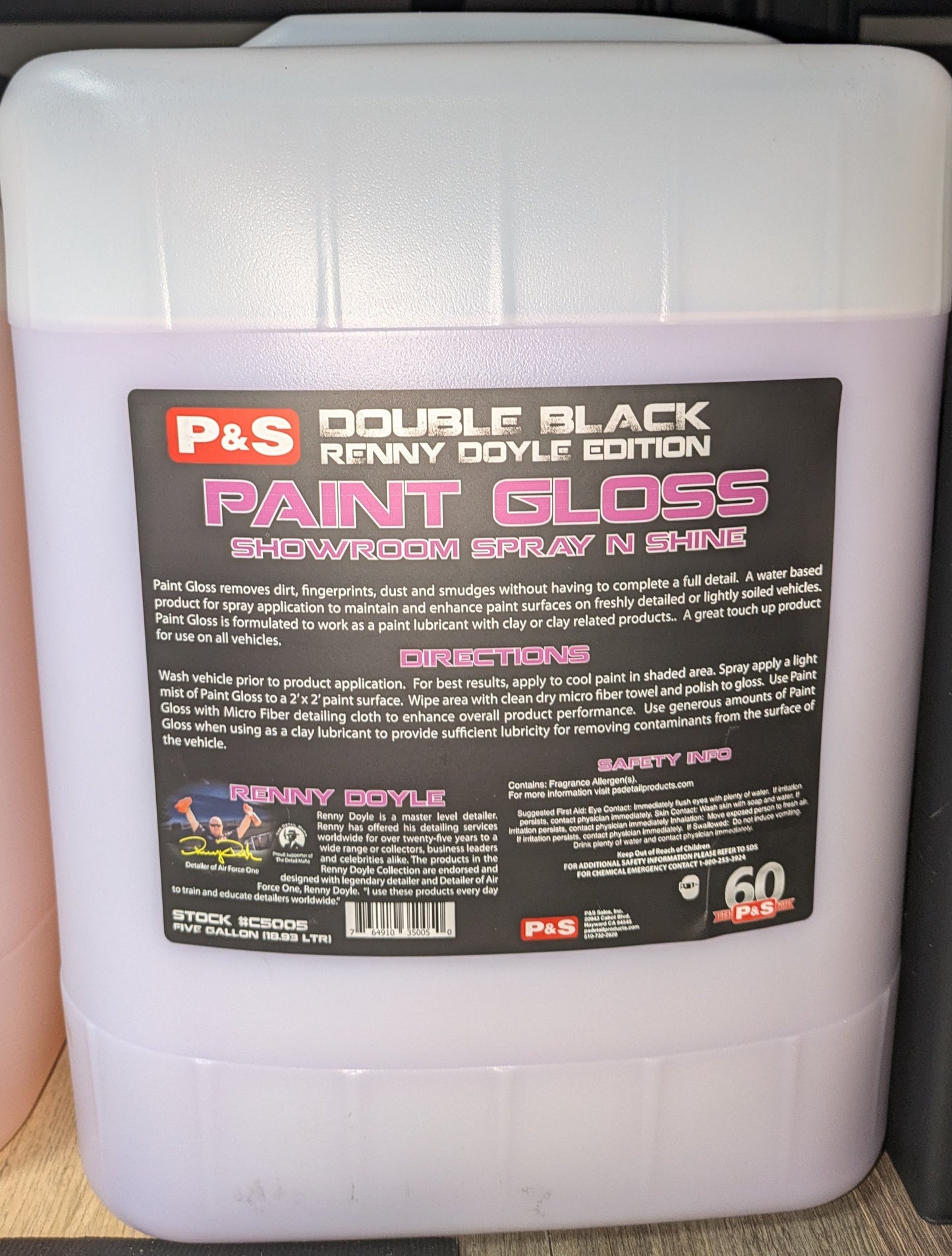 Paint Gloss - Showroom Spray N Shine 5 Gallon  - Not Available for Shipping