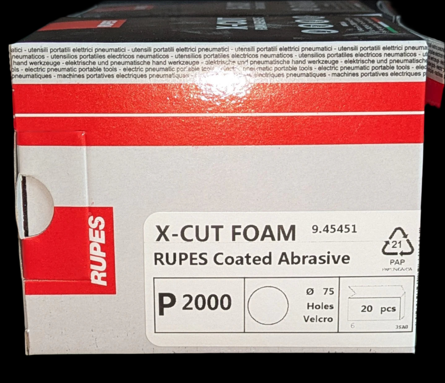 Rupes X-Cut Foam 3" P2000 20/Pack