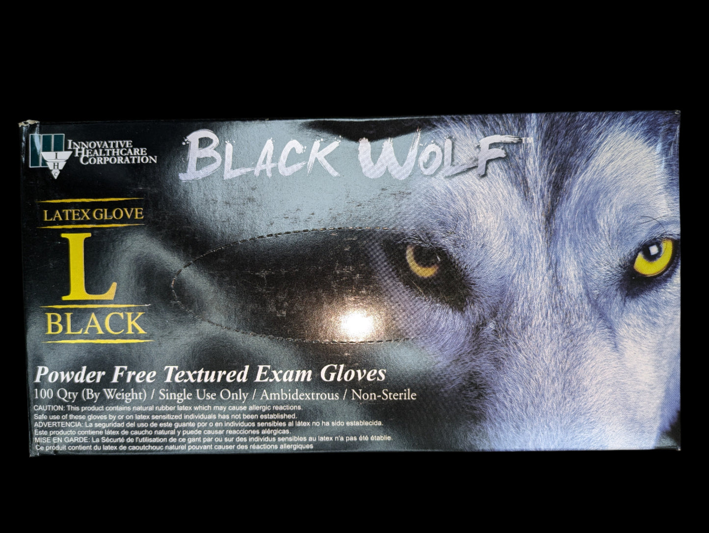 Black Wolf L Gloves 100/box