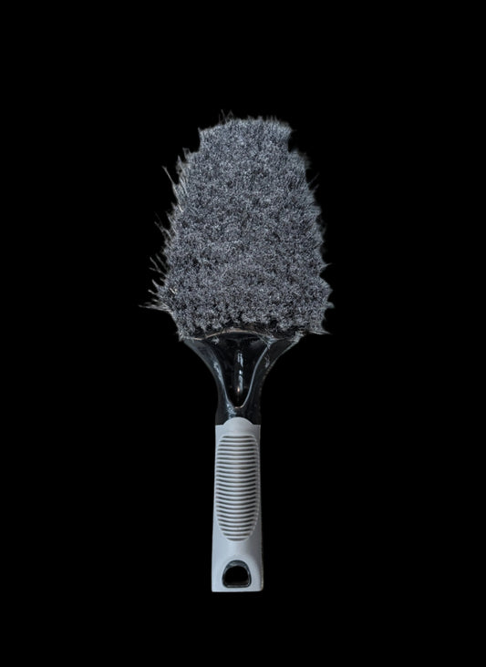 Short Handle Black & Gray Wheel & Fender Brush